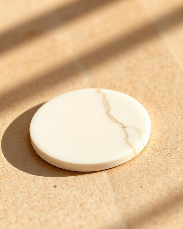 Macro detail of a hand-polished porcelain veneer on stone